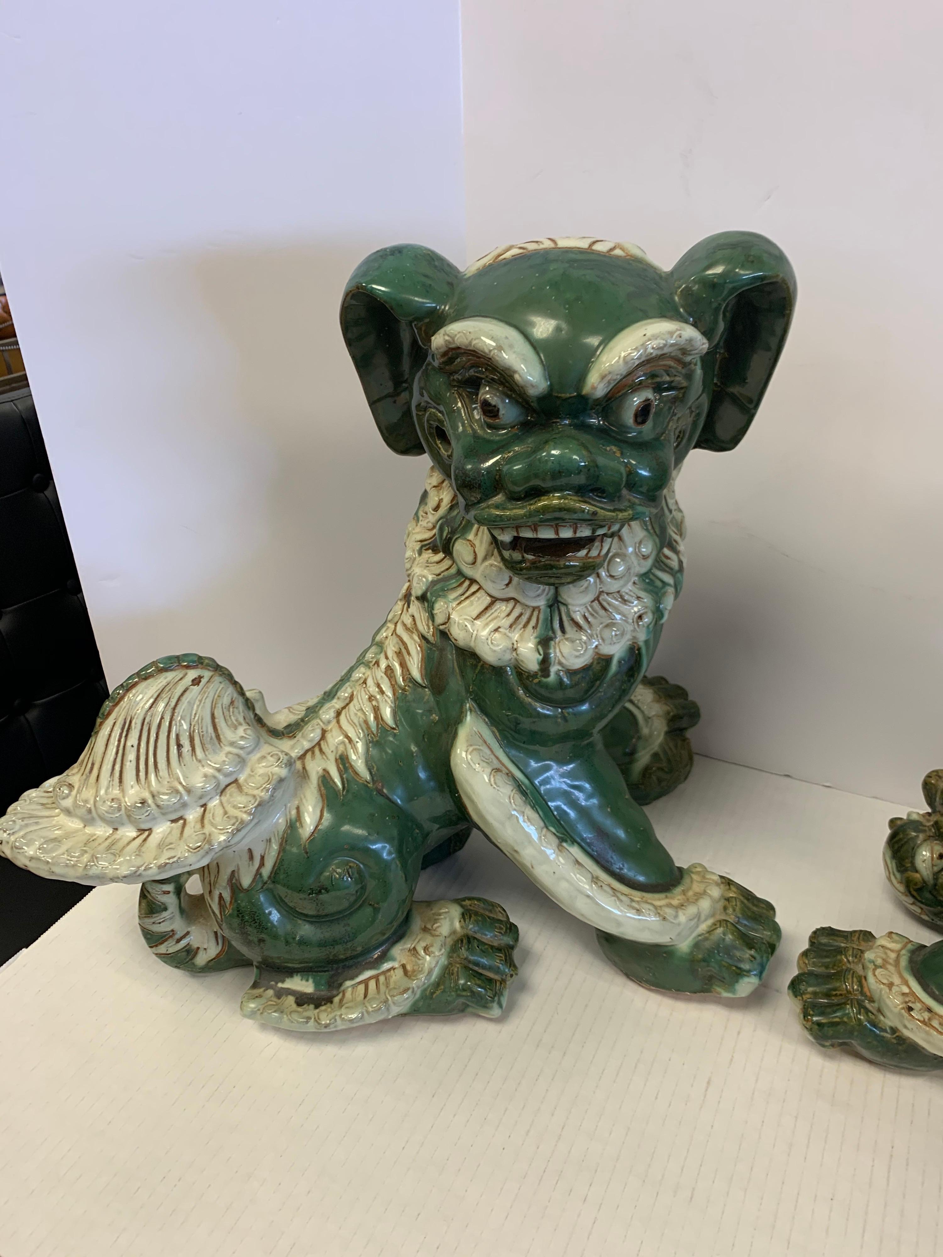 large ceramic foo dogs