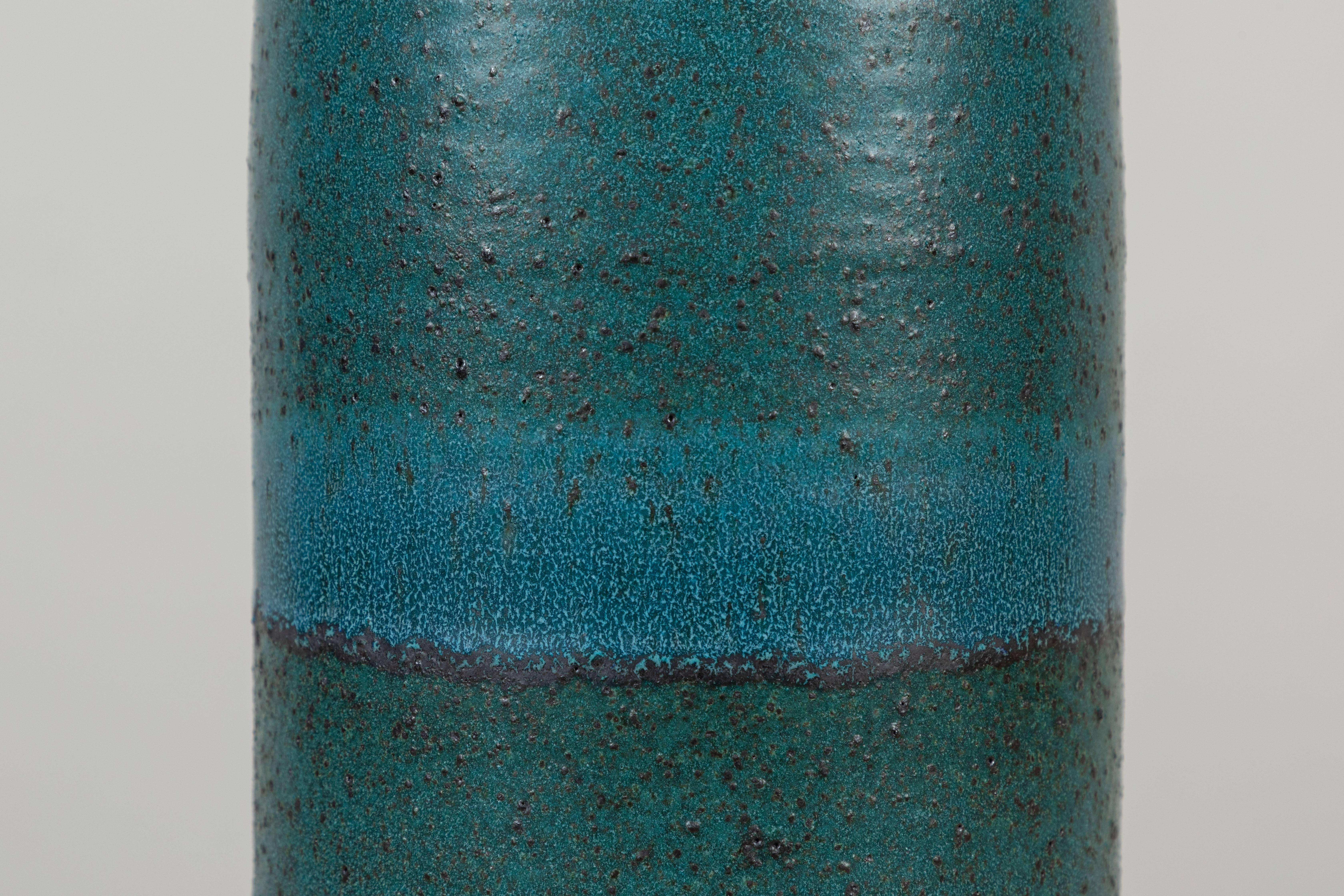 Mid-Century Modern Extra Large Turquoise Bottle Lamp by Victoria Morris for Lawson-Fenning