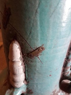 Extra Large Turquoise Moroccan Urn, Very Old