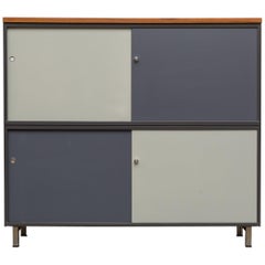 Extra Large Two-Tier Gispen Industrial Metal Cabinet