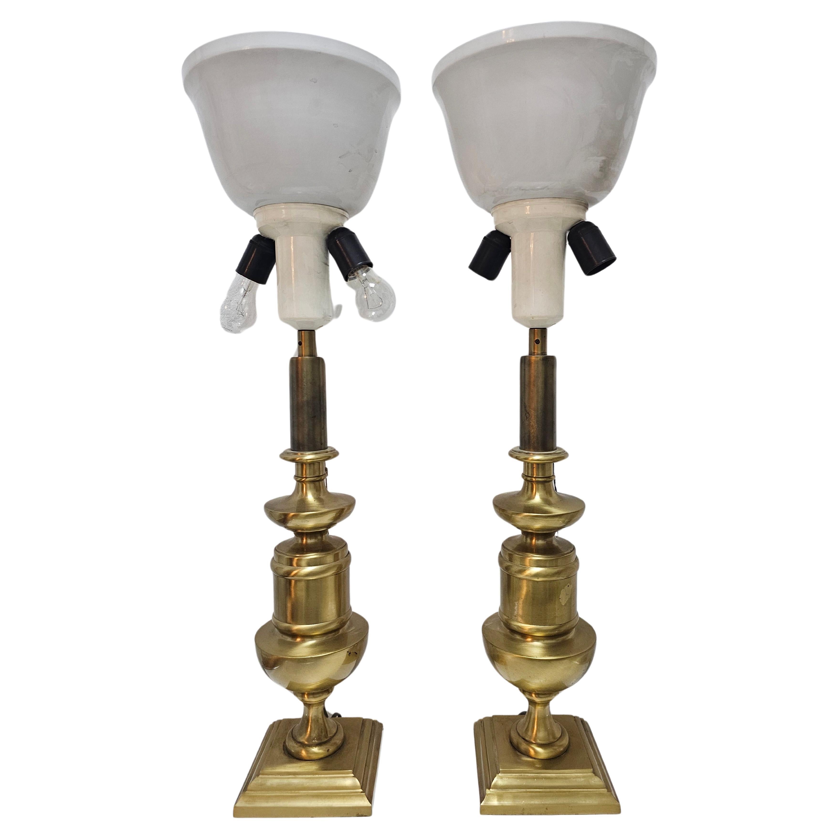 Extra Large Urn-Shaped Table Lamps done in Bronze, France 1960s For Sale