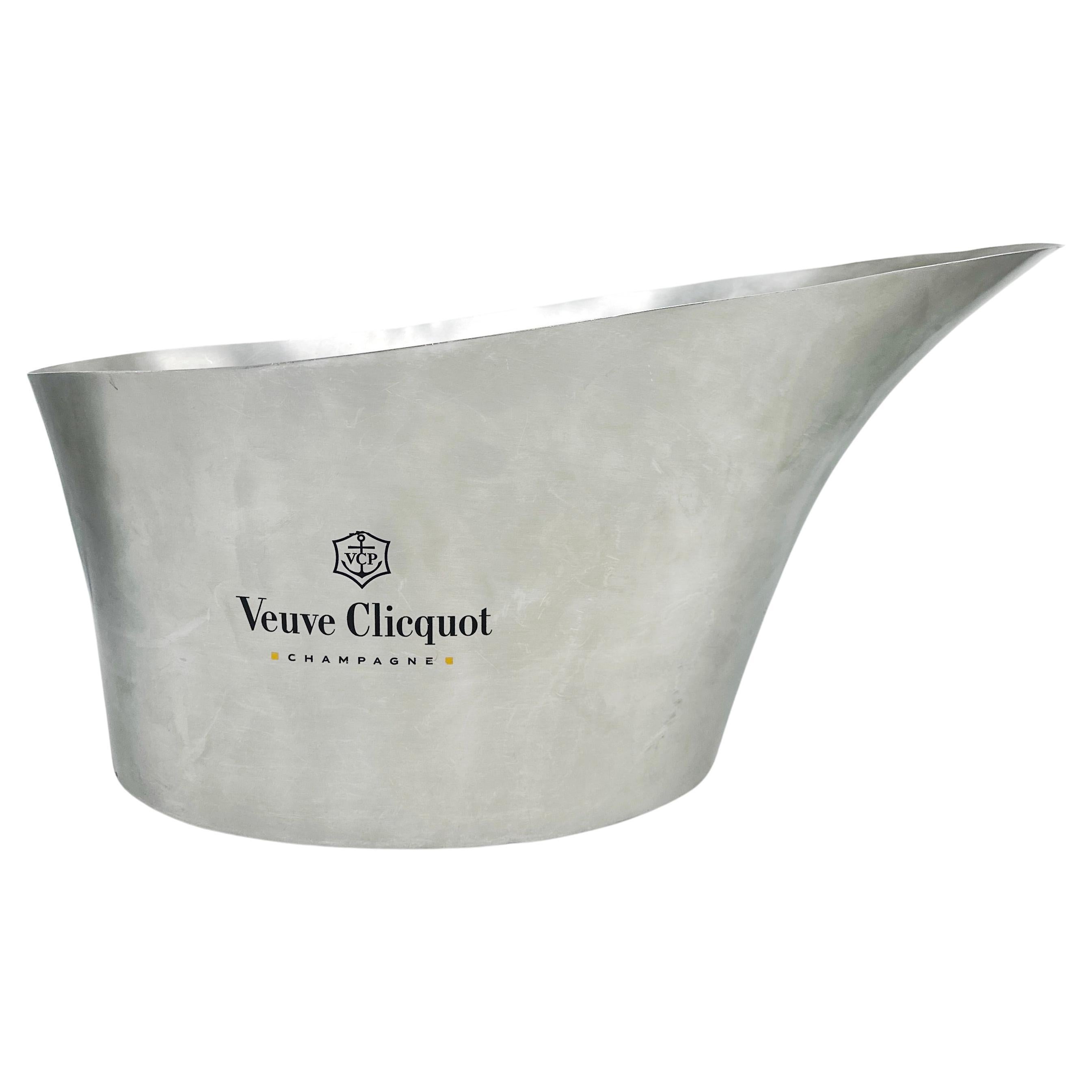 Cubitera de champán de metal cepillado extragrande VEUVE CLICQUOT