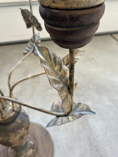 Extra Large Vintage 7 Arm Metal Wood Rustic Candelabra