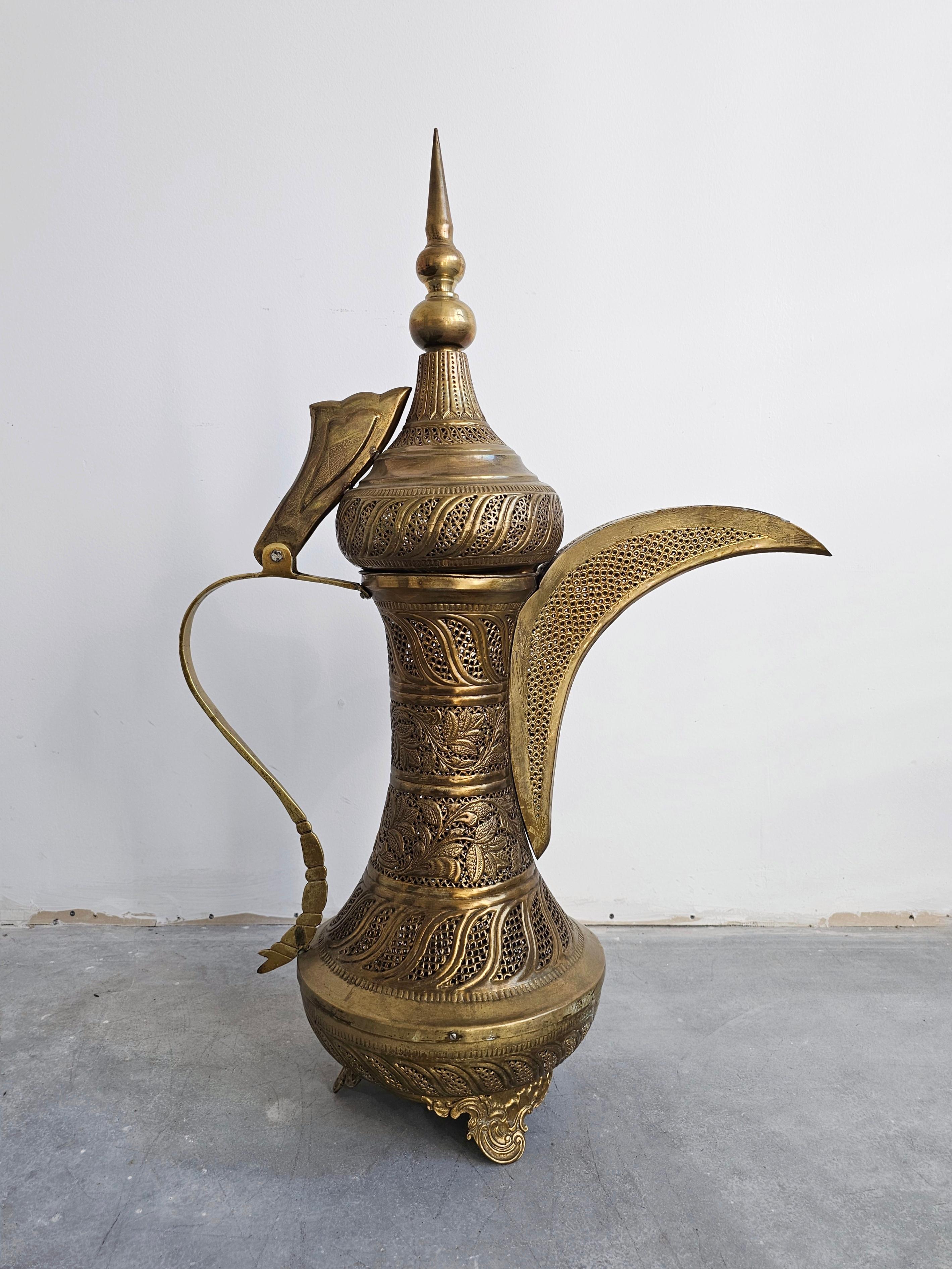 Moroccan Extra Large Vintage Arabian Night done in pierced brass, Morocco 1950s For Sale