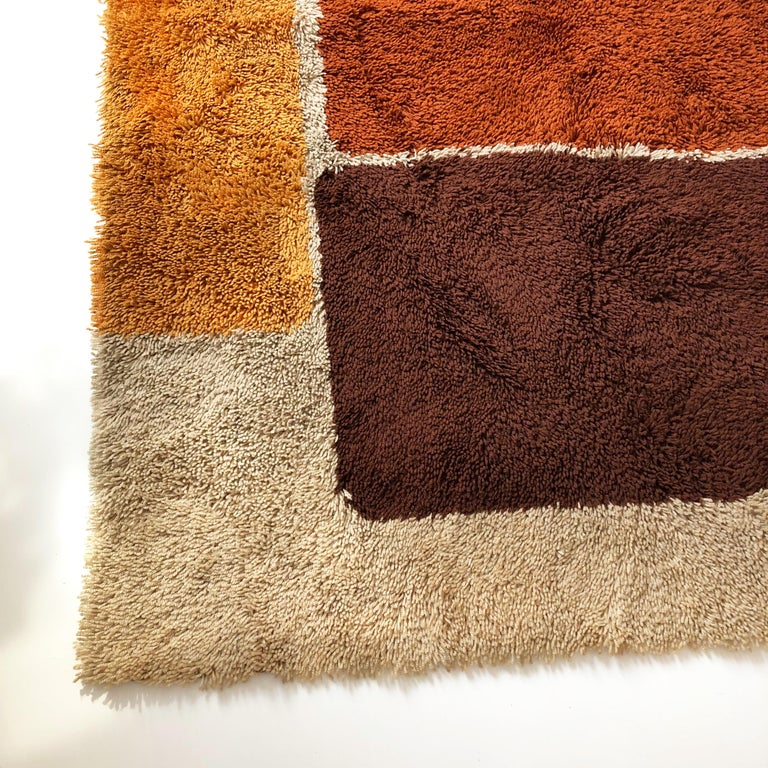 Extra Large Vintage Colorful Cubic High Pile Rug by Desso ... (768 x 768 Pixel)