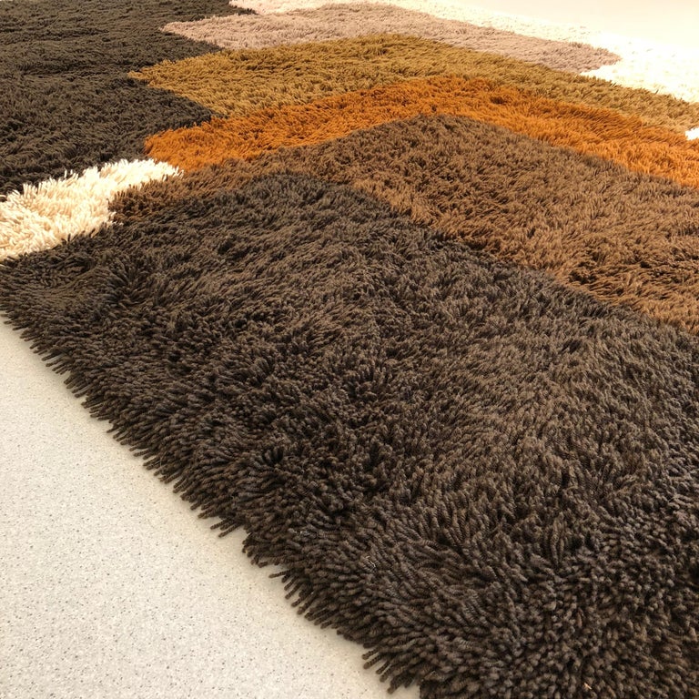 Extra Large Vintage Colorful High Pile Rug by Desso, Netherlands, 1970