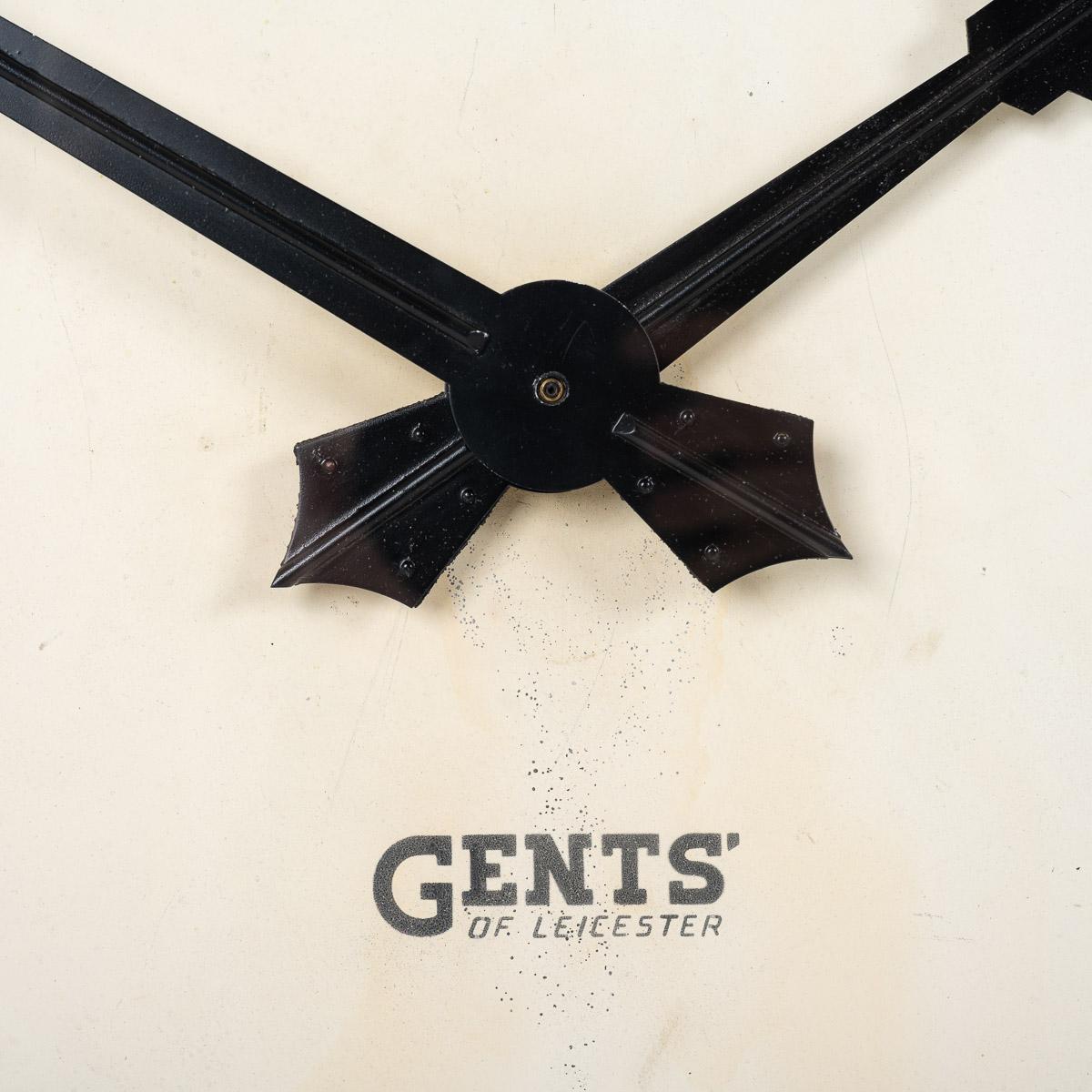 Extra Large Vintage Industrial Metal Wall Clock By Gents Of Leicester 4