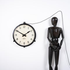 Extra Large Vintage Industrial Metal Wall Clock By Gents Of Leicester