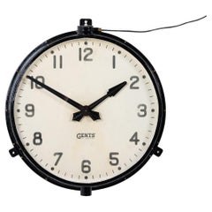 Extra Large Vintage Industrial Metal Wall Clock By Gents Of Leicester