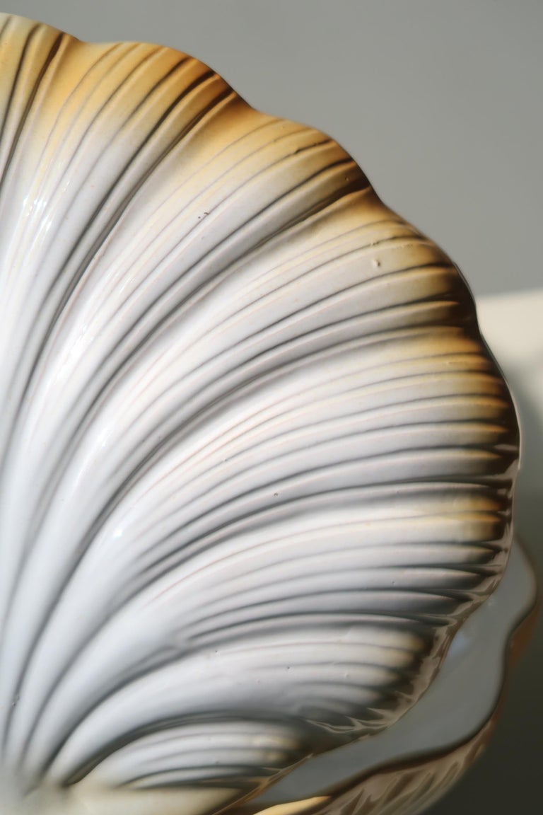 Extra Large Vintage Italian 70s Ceramic Handmade Shell Clam Bowl ...