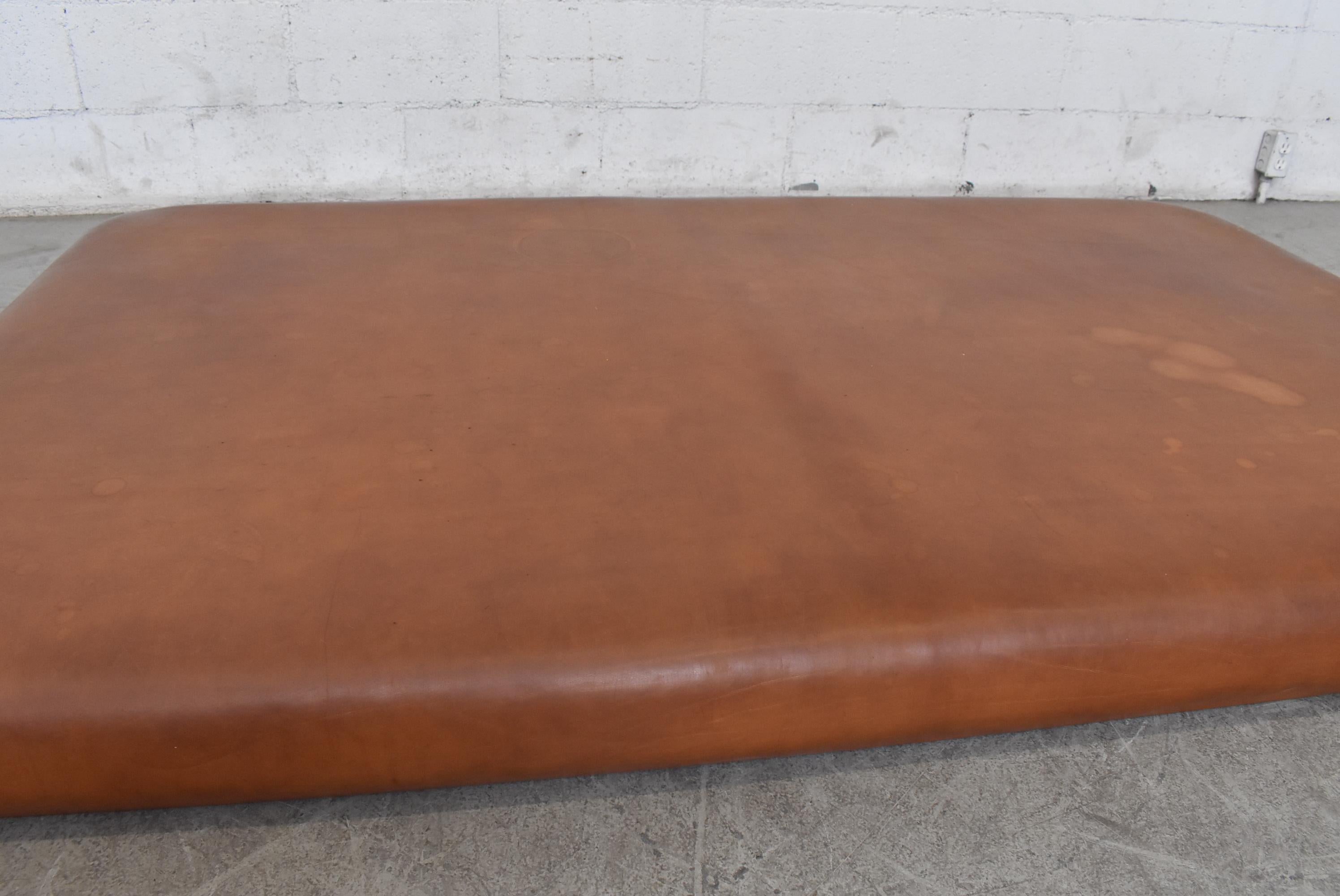 Extra Large Vintage Leather Gymnastics Tumble Mat - or Headboard 1