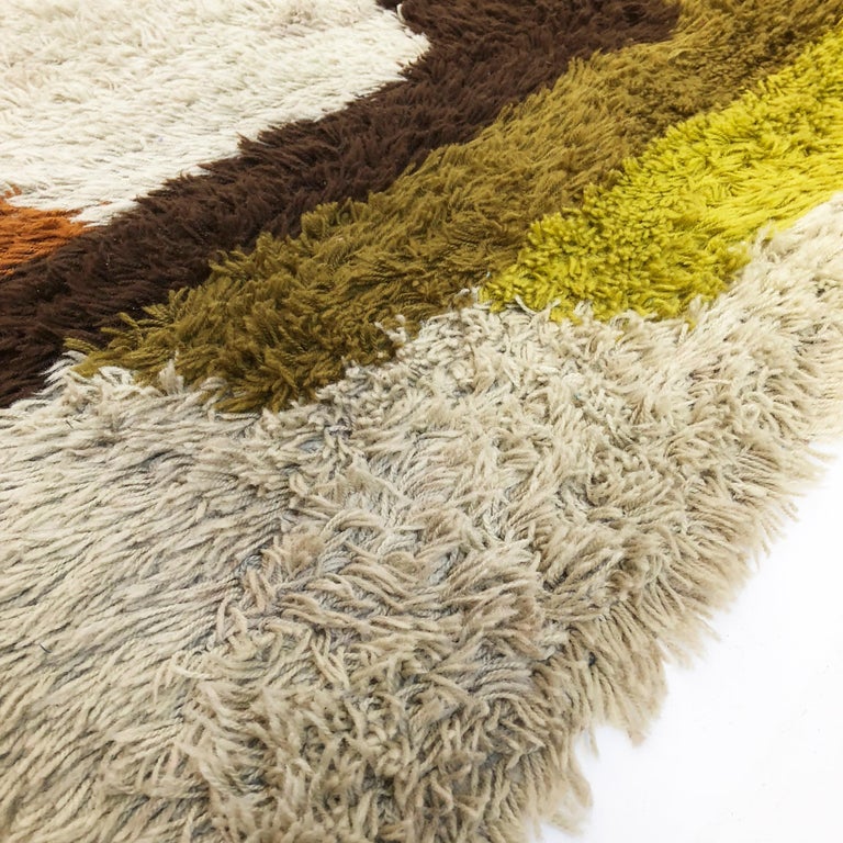 Extra Large Vintage MultiColor High Pile Rug by Desso, Netherlands