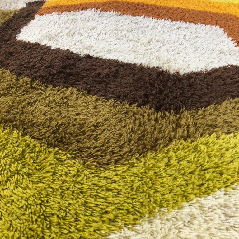 Extra Large Vintage MultiColor High Pile Rug by Desso, Netherlands