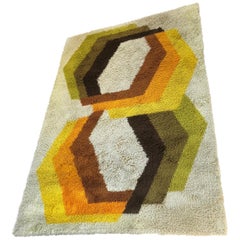 Extra Large Vintage Multi-Color High Pile Rug by Desso, Netherlands, 1970s