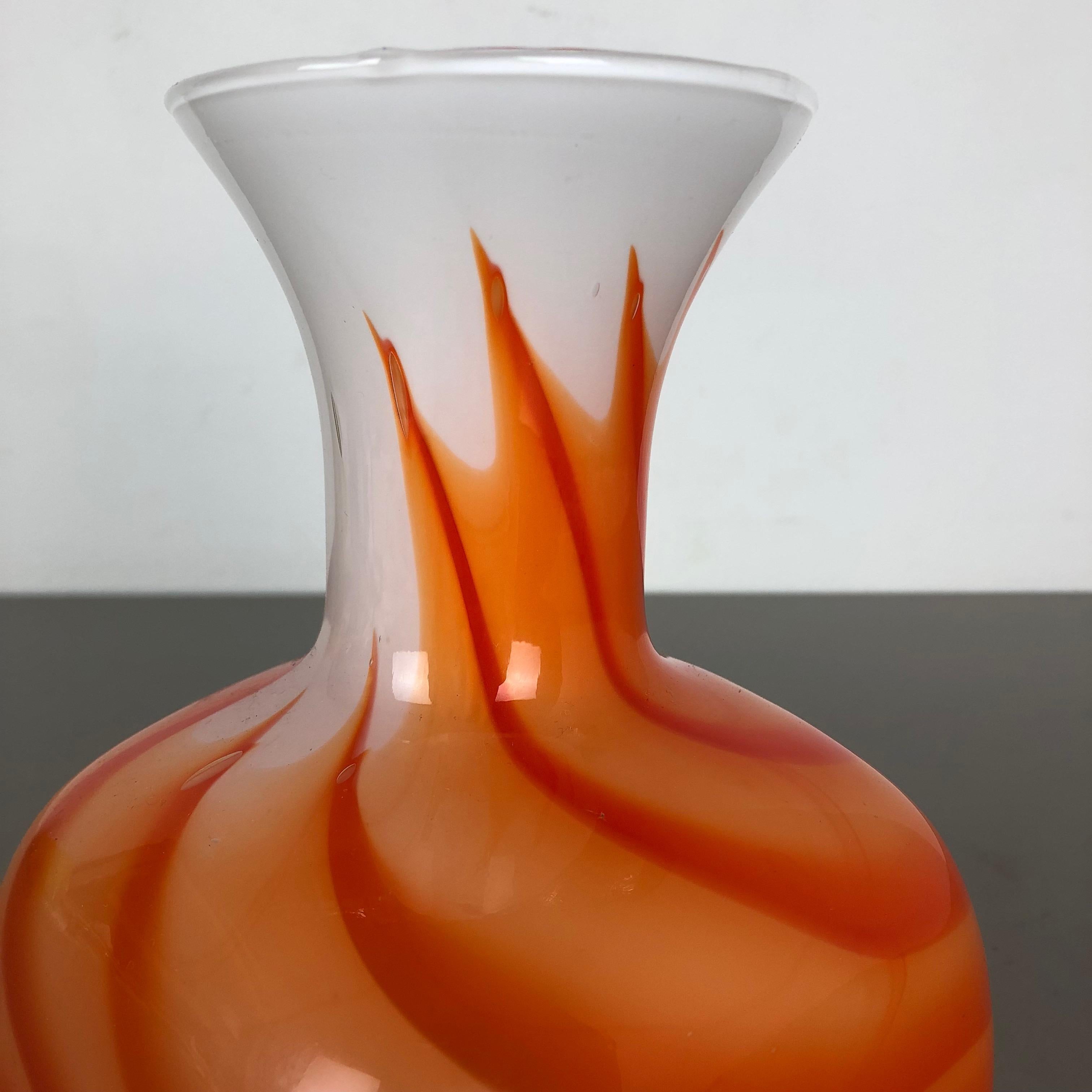 Extra Large Vintage Pop Art Opaline Florence Vase Design, 1970s, Italy For Sale 3