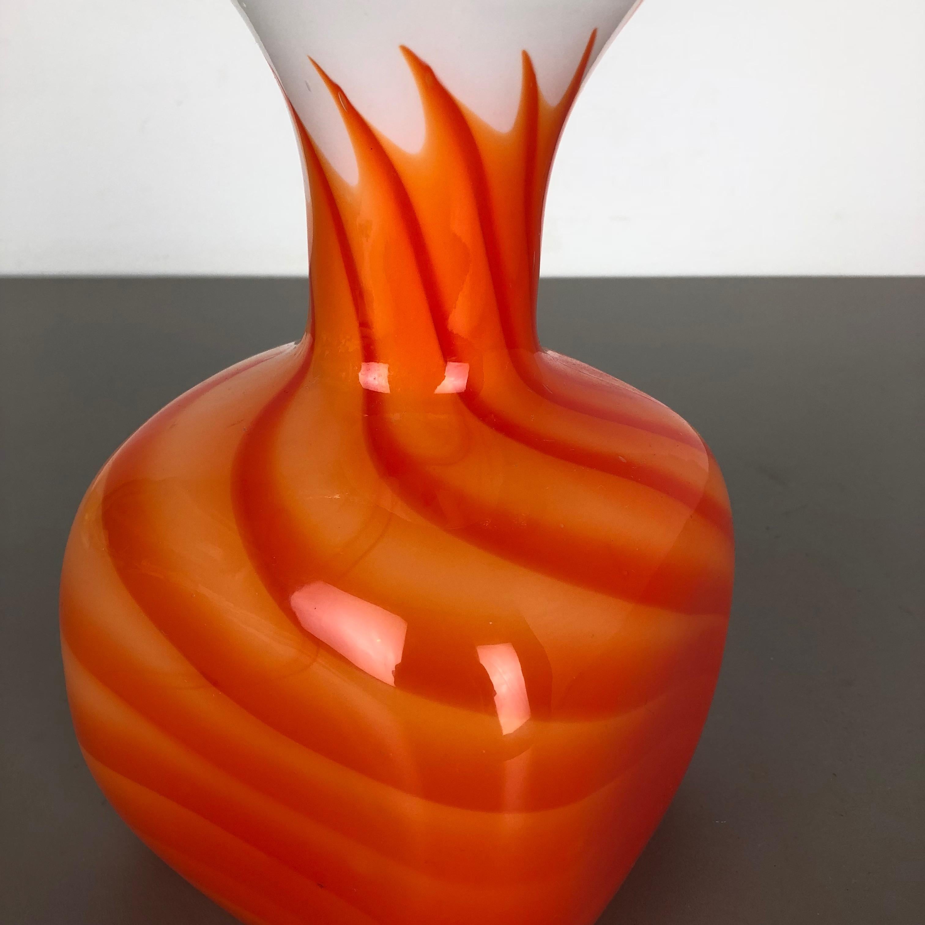 Extra Large Vintage Pop Art Opaline Florence Vase Design, 1970s, Italy For Sale 6