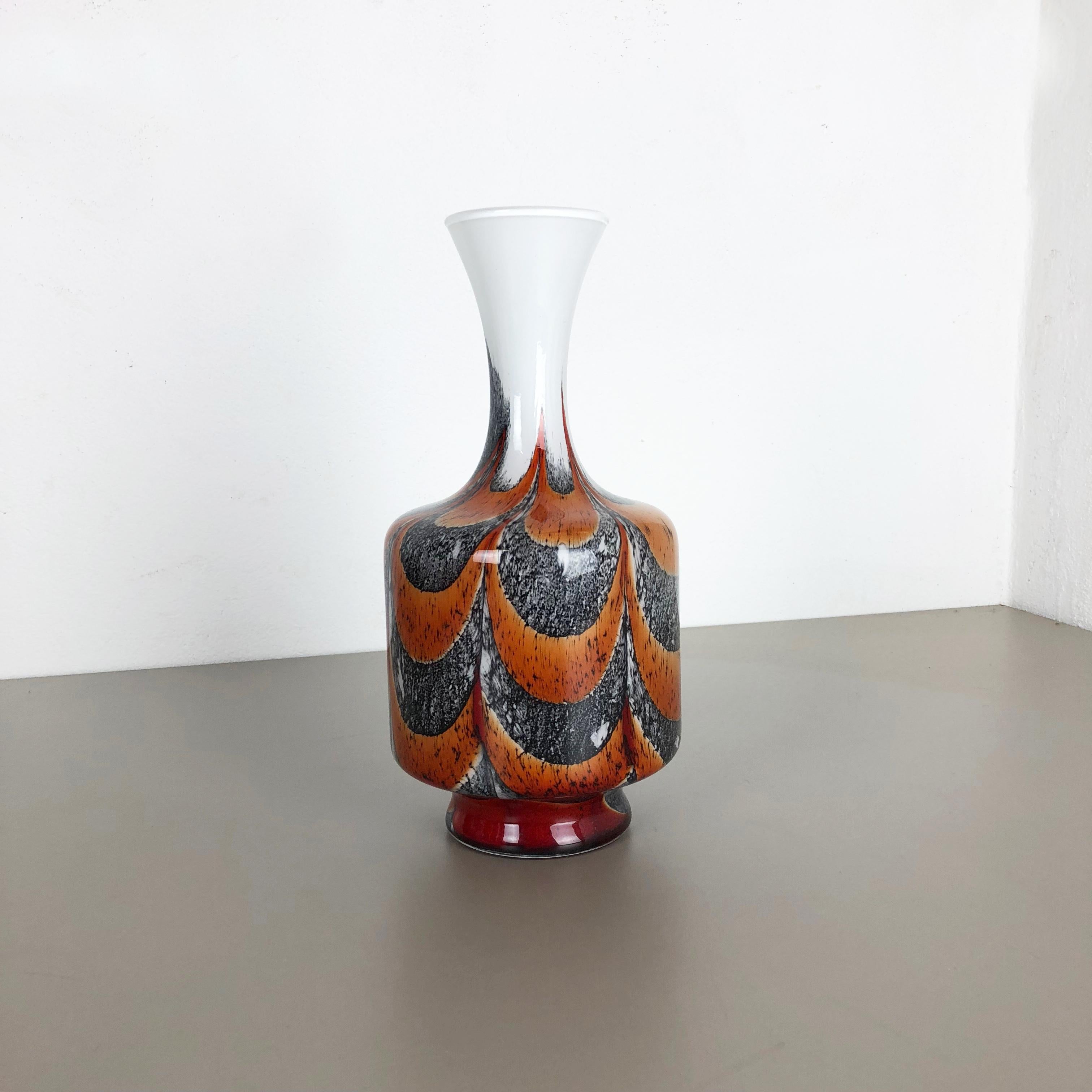 Mid-Century Modern Extra Large Vintage Pop Art Opaline Florence Vase Design 1970s, Italy