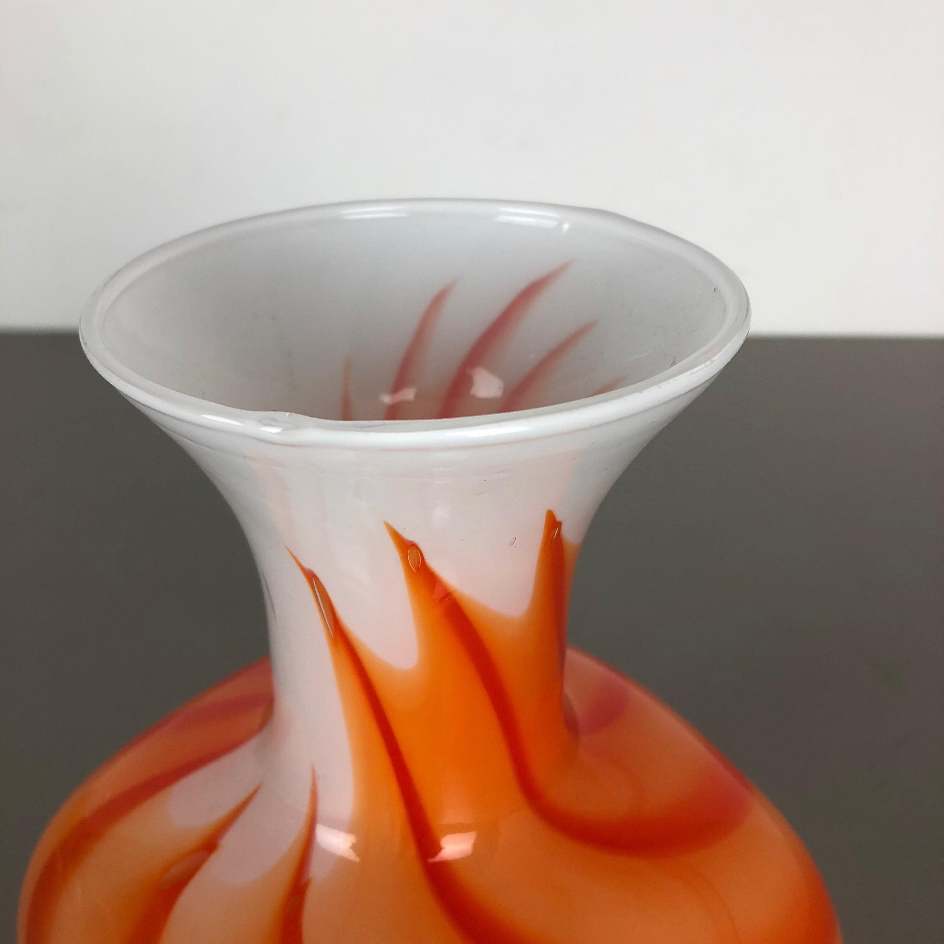 Extra Large Vintage Pop Art Opaline Florence Vase Design, 1970s, Italy In Good Condition For Sale In Kirchlengern, DE