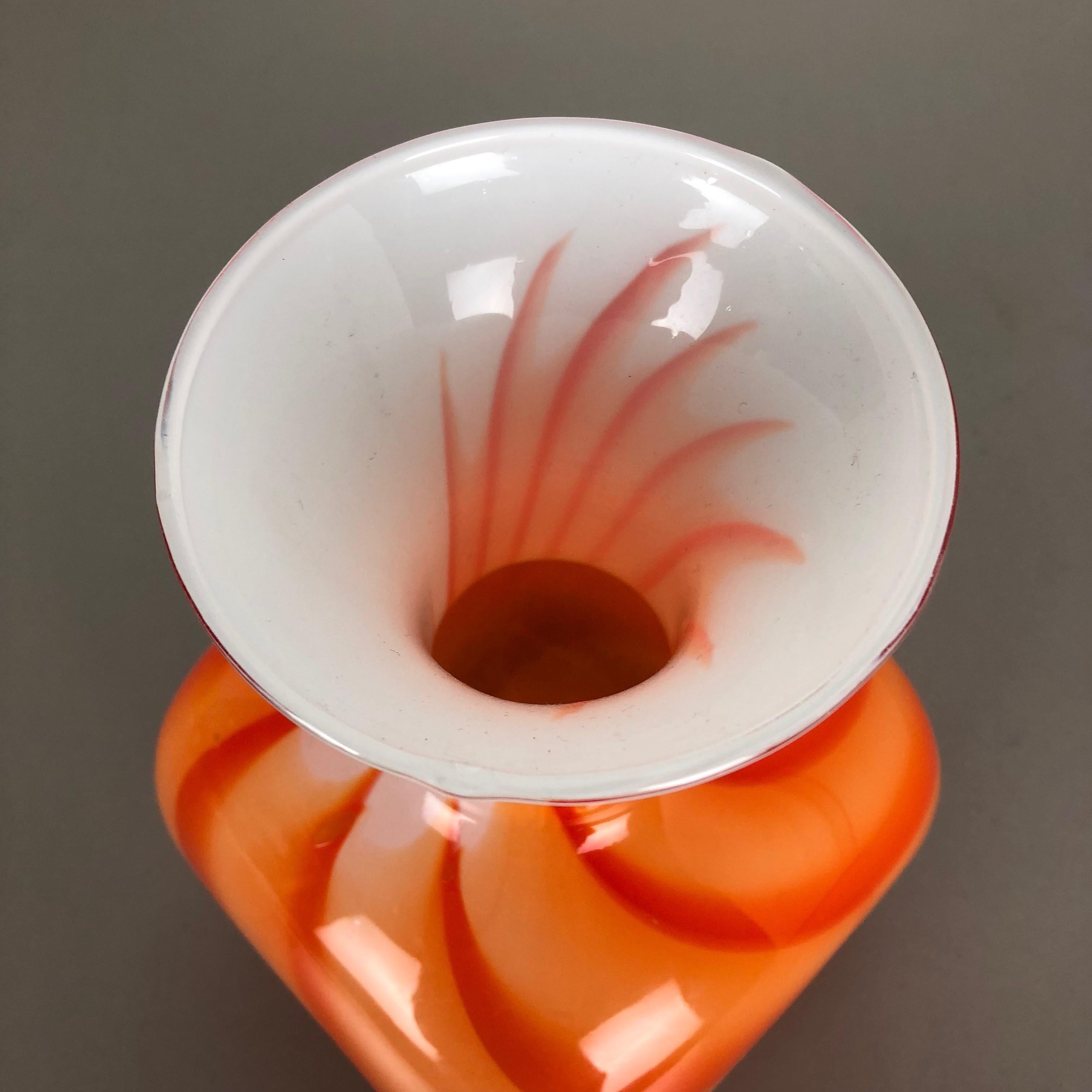 Extra Large Vintage Pop Art Opaline Florence Vase Design, 1970s, Italy For Sale 1