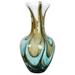 Extra Large Vintage Pop Art Opaline Florence Vase Design, 1970s, Italy