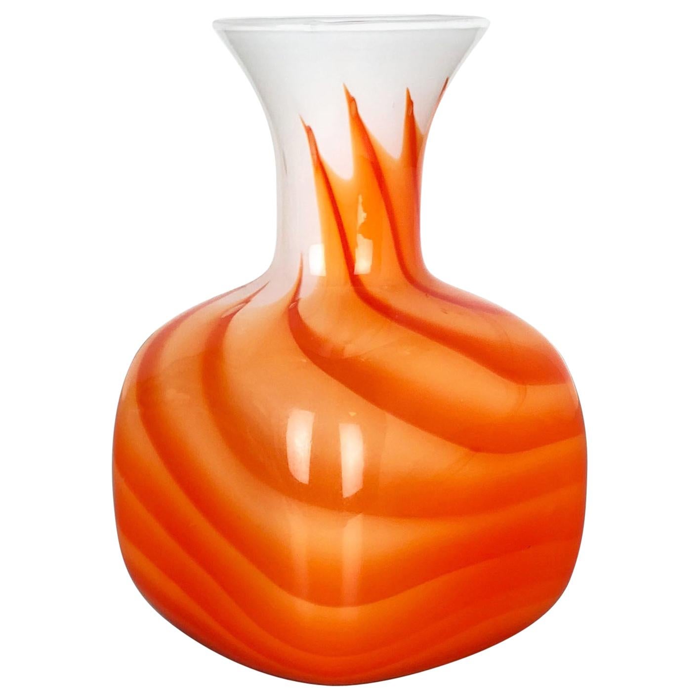 Extra Large Vintage Pop Art Opaline Florence Vase Design, 1970s, Italy