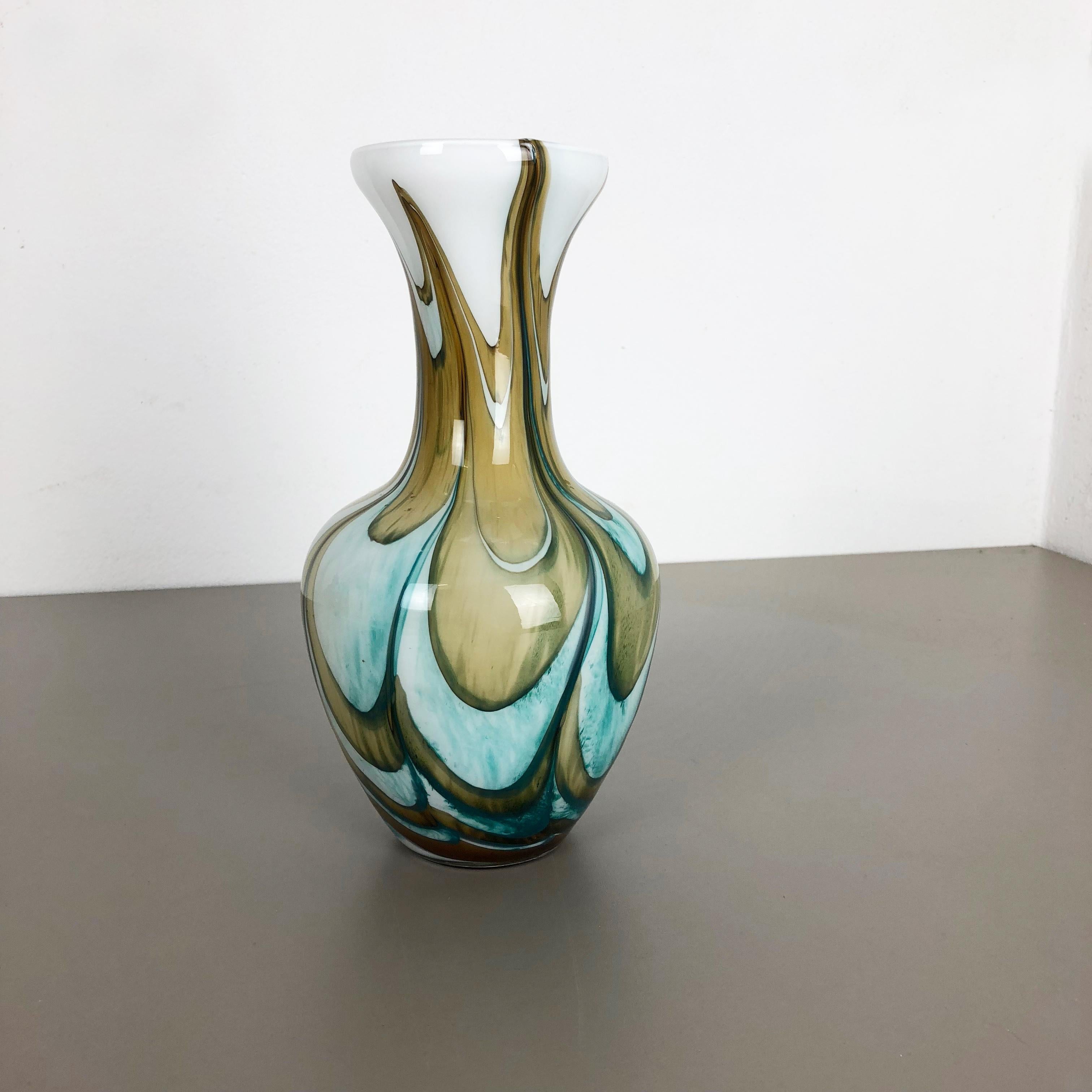 Extra Large Vintage Pop Art Opaline Florence Vase Design 1970s, Italy 4