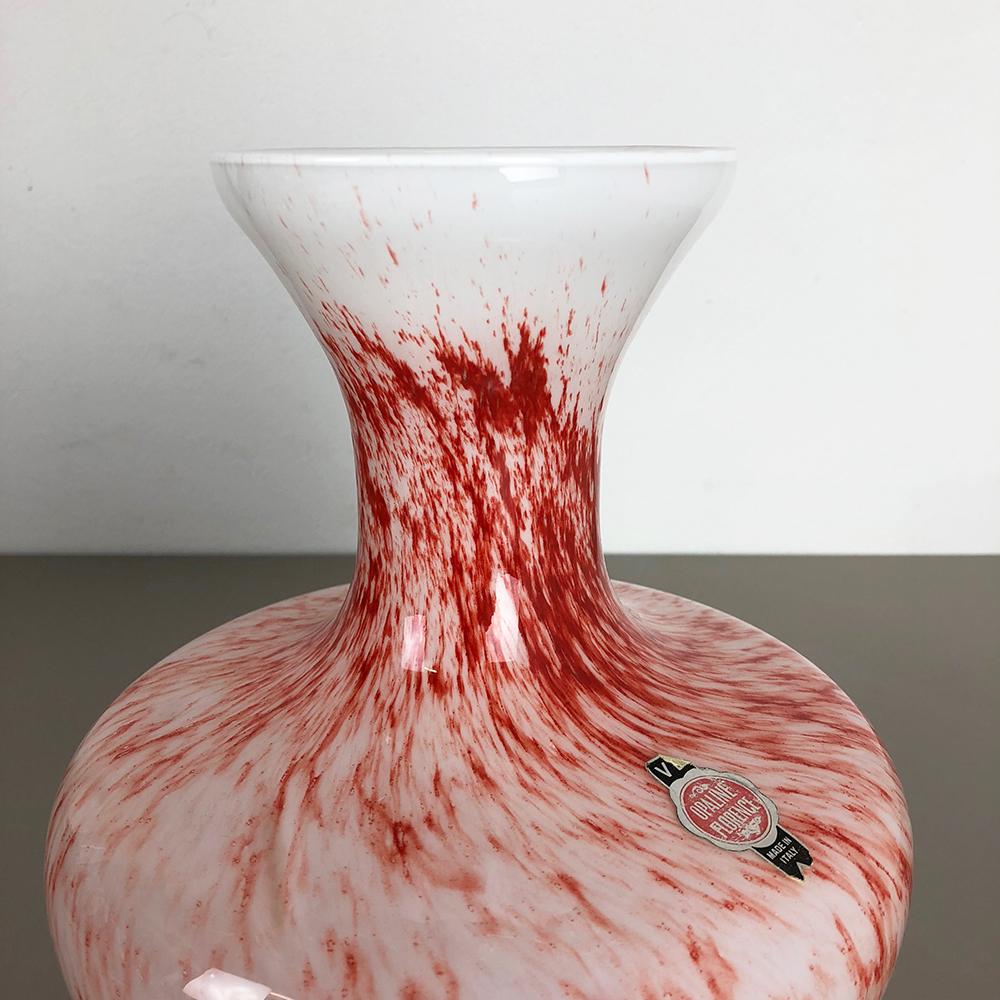 Mid-Century Modern Extra Large Vintage Pop Art Opaline Florence Vase Design, Italy For Sale