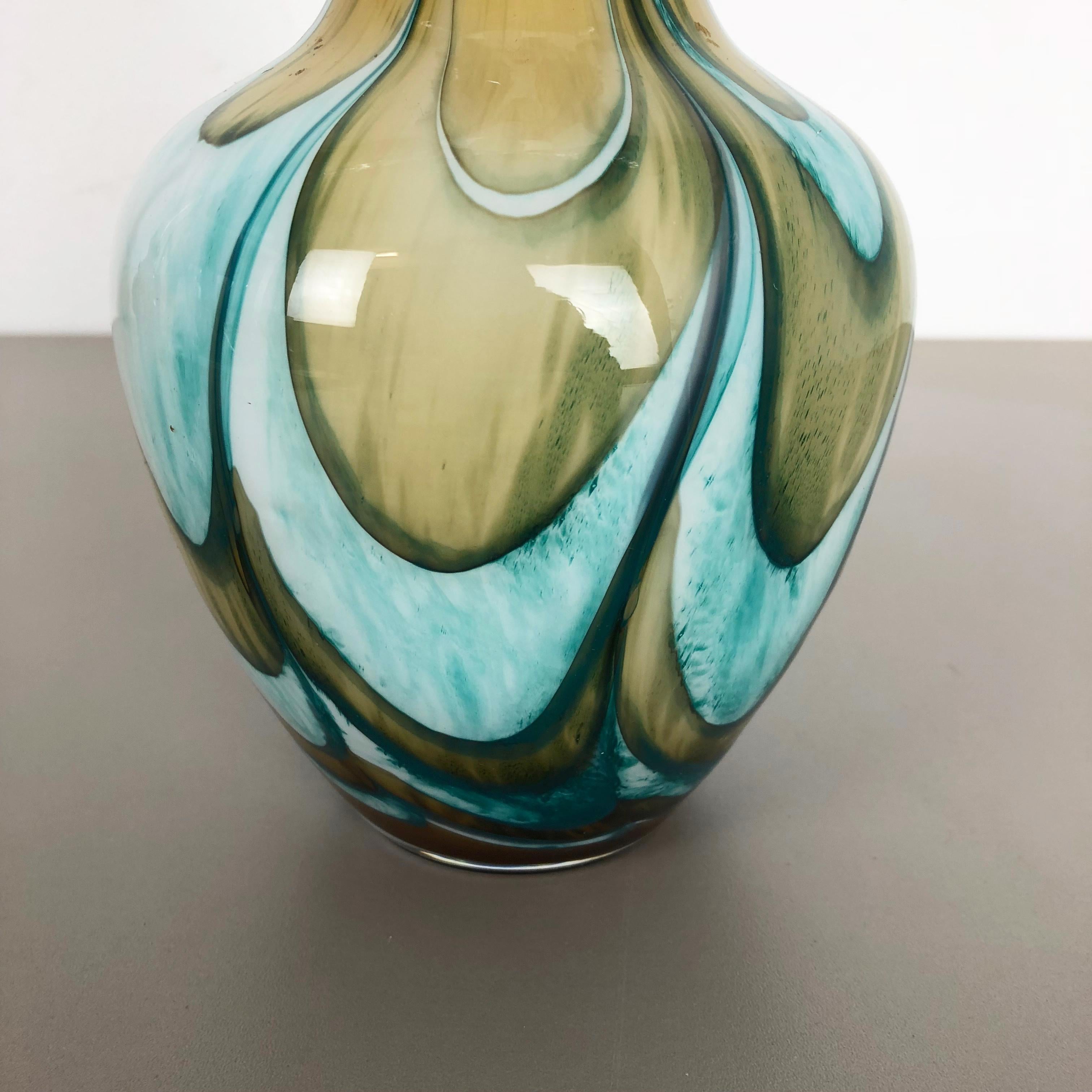 Extra Large Vintage Pop Art Opaline Florence Vase Design 1970s, Italy (20. Jahrhundert)