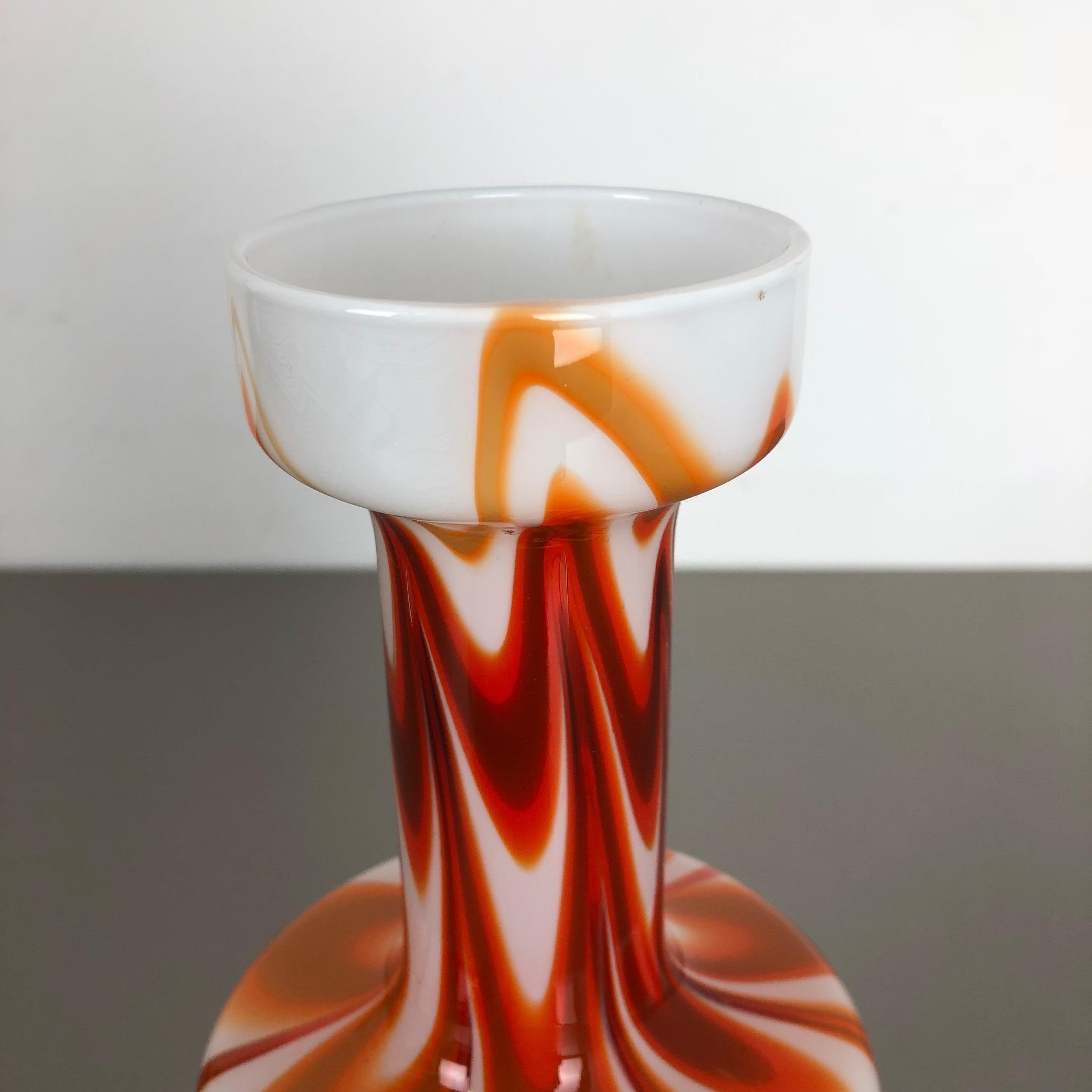20th Century Extra Large Vintage Pop Art Opaline Florence Vase Design, Italy For Sale