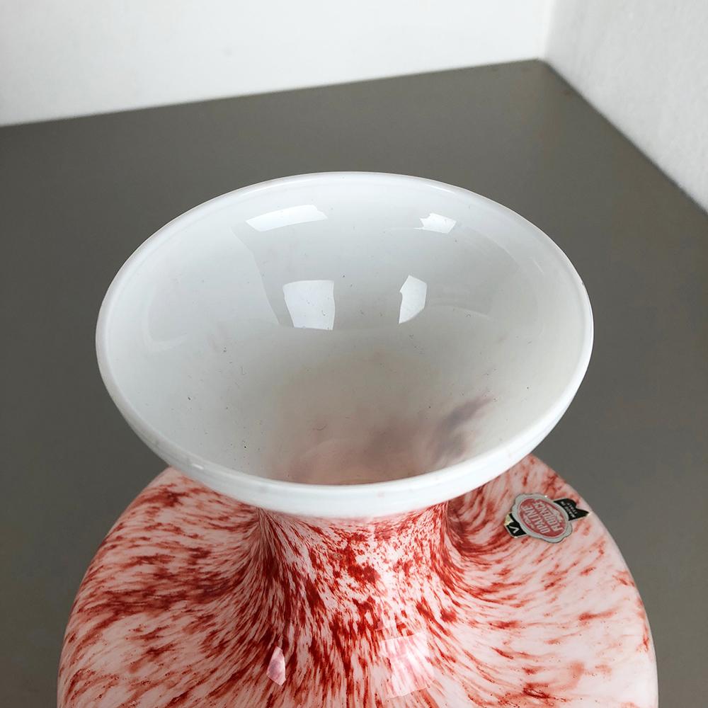 Glass Extra Large Vintage Pop Art Opaline Florence Vase Design, Italy For Sale