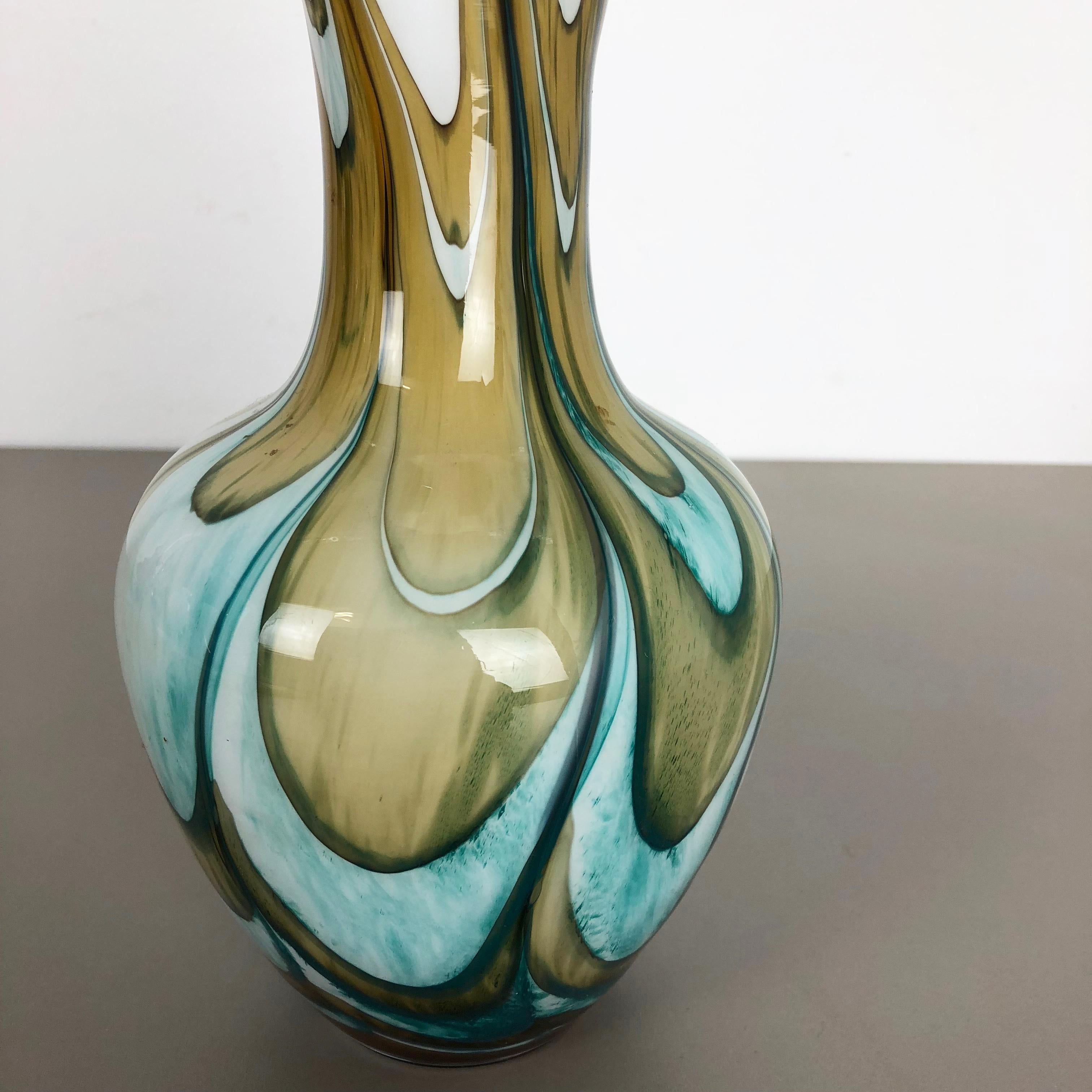 Extra Large Vintage Pop Art Opaline Florence Vase Design 1970s, Italy 1