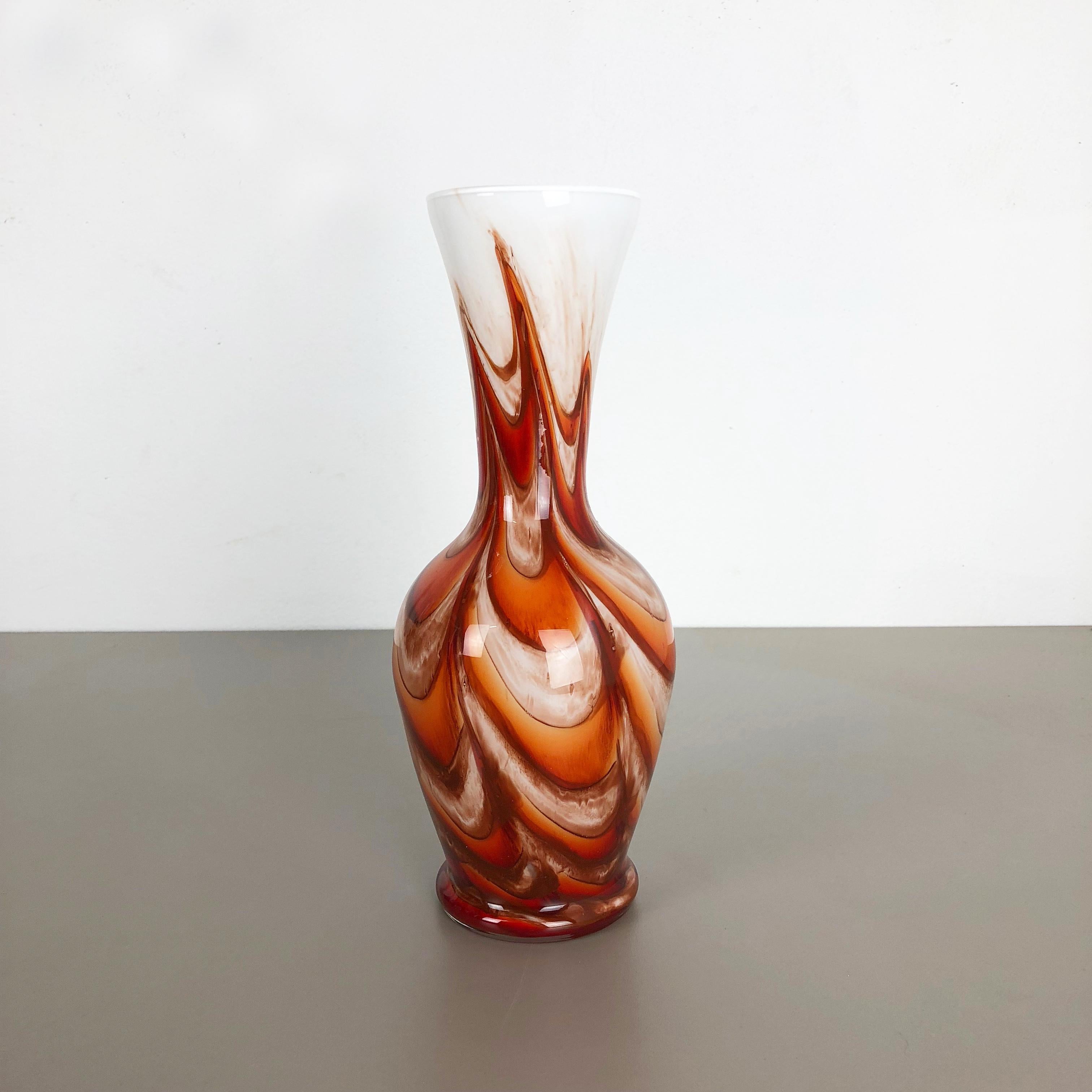 Extra Large Vintage pop art Opaline Florence Vase Design 1970s, Italy For Sale 1