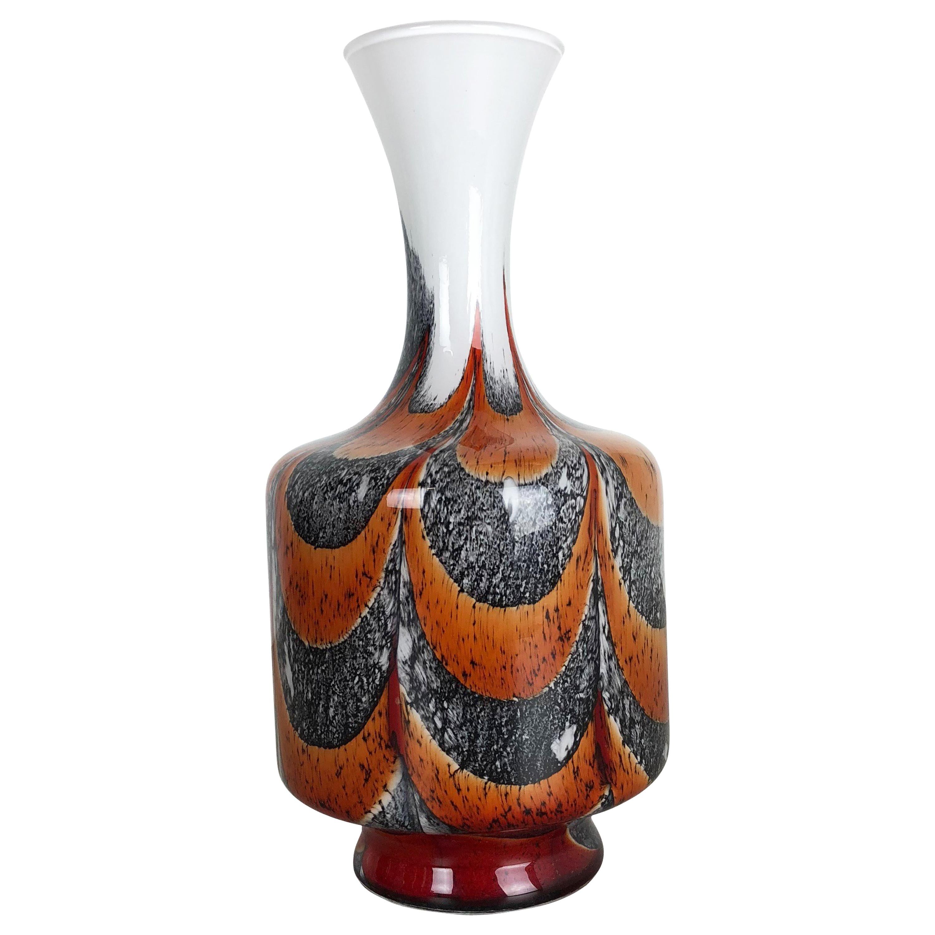 Extra Large Vintage Pop Art Opaline Florence Vase Design 1970s, Italy