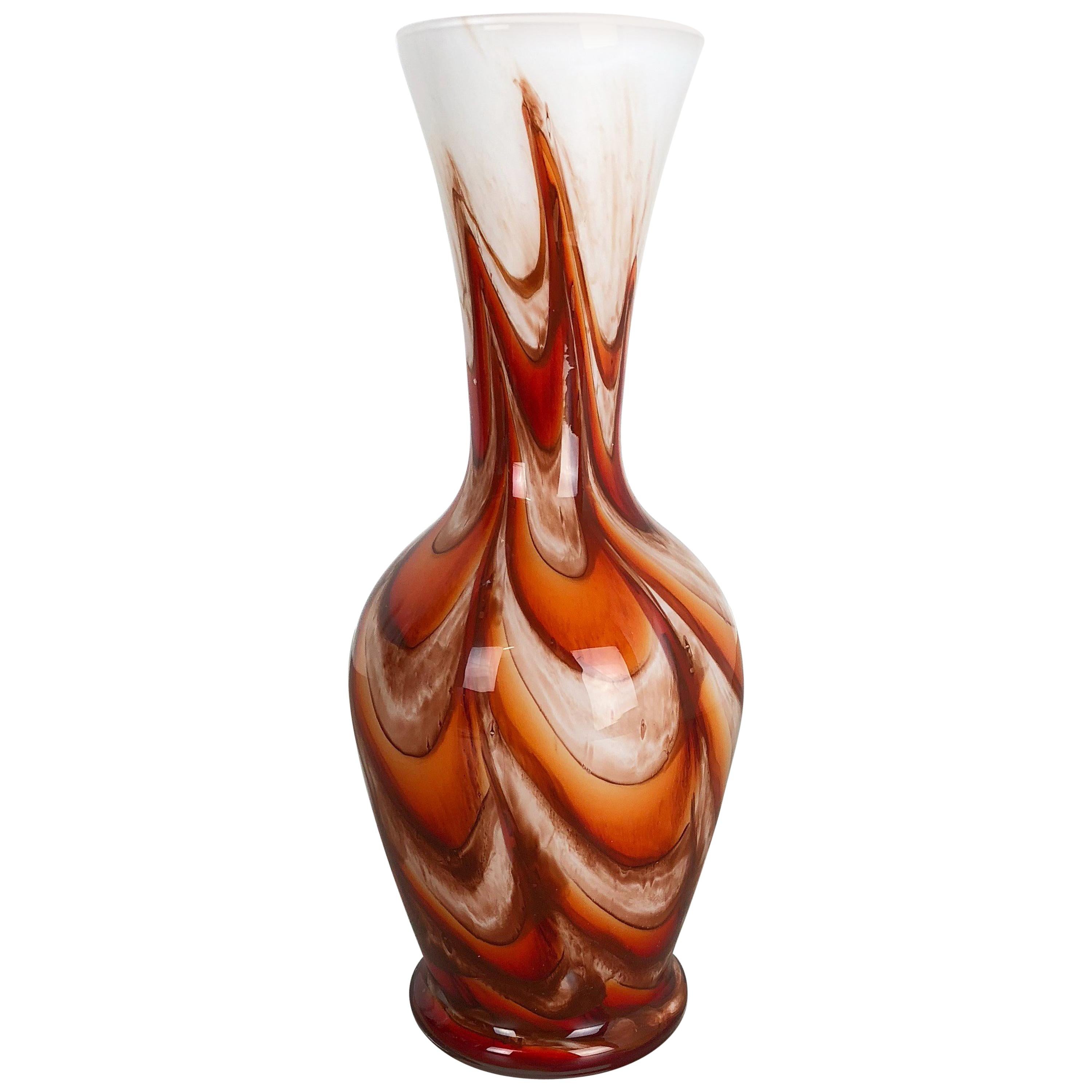 Extra Large Vintage pop art Opaline Florence Vase Design 1970s, Italy