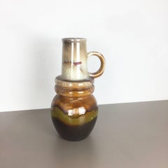 Extra Large Vintage Pottery Fat Lava Vase Made by Scheurich, Germany, 1970s