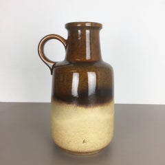 Extra Large Vintage Pottery Fat Lava Vase Made by Scheurich, Germany, 1970s