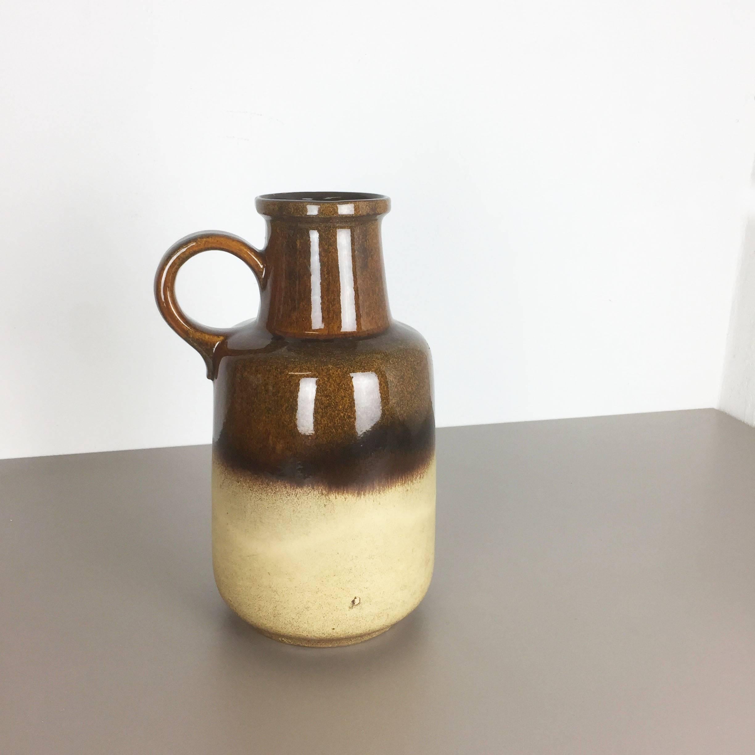 Mid-Century Modern Extra Large Vintage Pottery Fat Lava Vase Made by Scheurich, Germany, 1970s For Sale