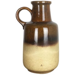 Très grand vase vintage en poterie de lave grasse fabriqué par Scheurich, Allemagne, 1970