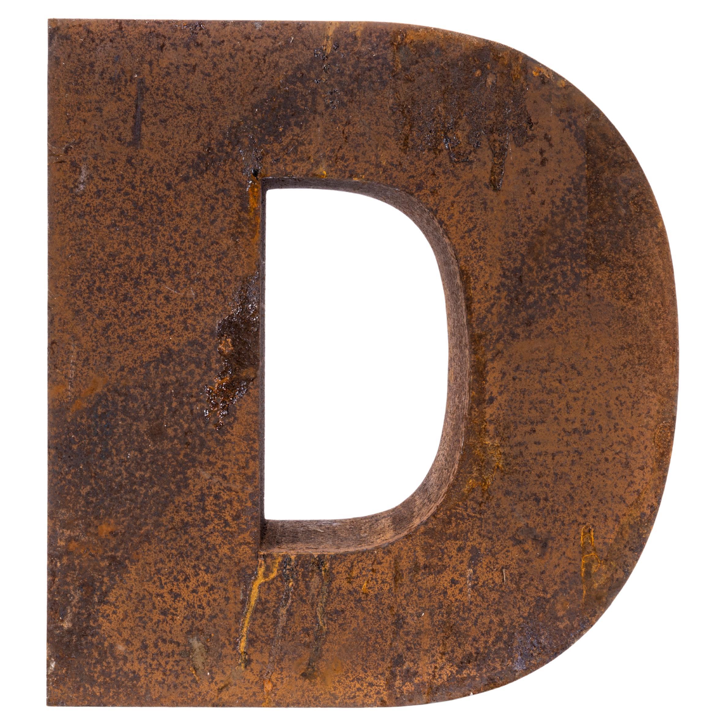 Extragroßer signierter Vintage-Schriftzug 'D'