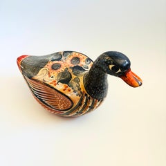 Extra Large Vintage Tonala Pottery Duck