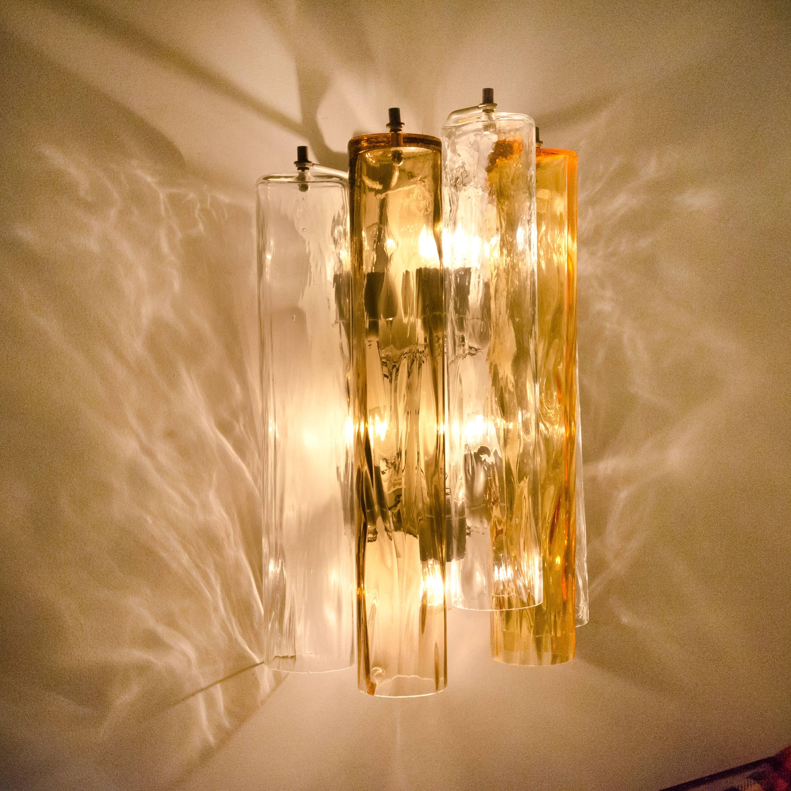 Mid-Century Modern Extra Large Wall Sconces or Wall Lights Murano Glass, Barovier & Toso