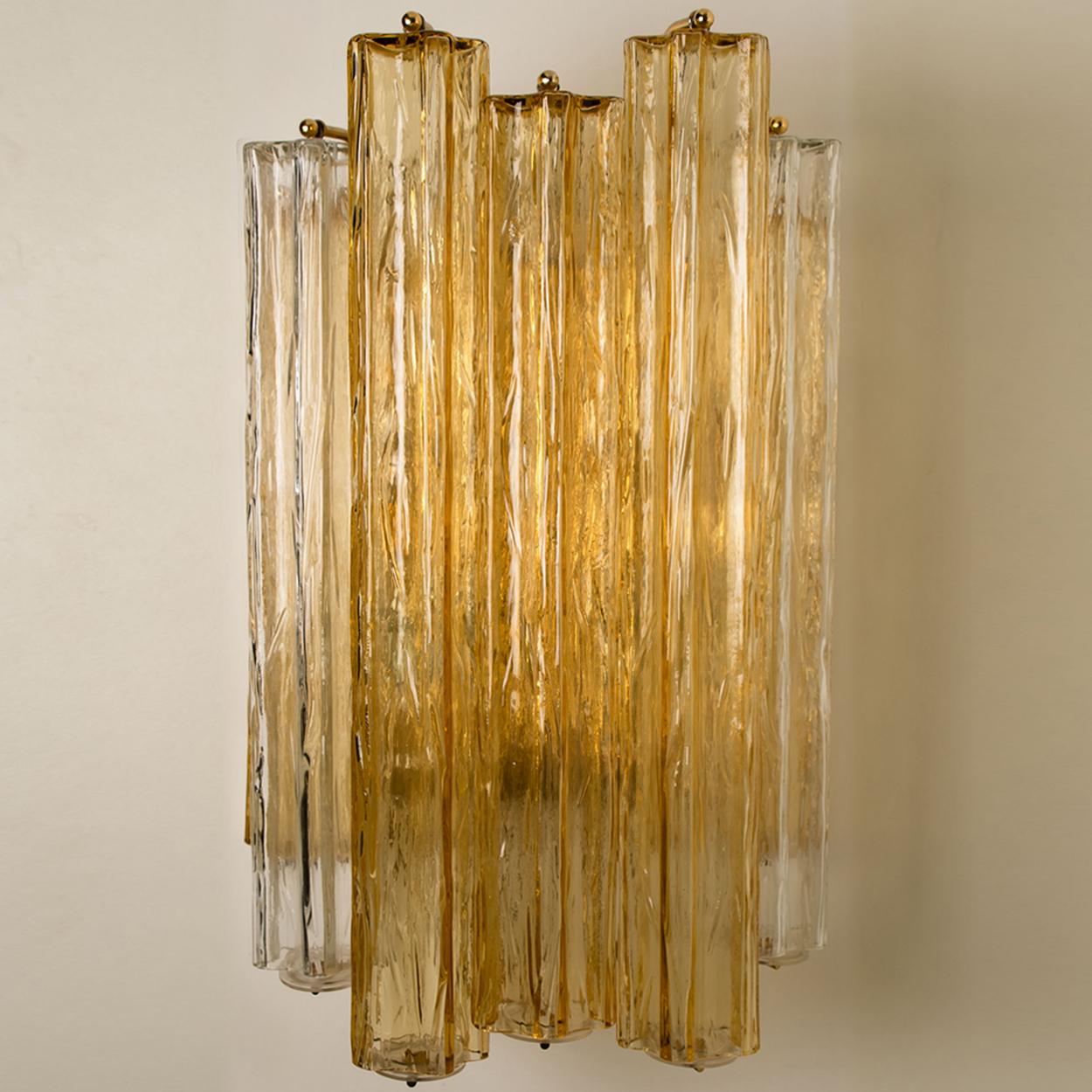 Mid-Century Modern 1 of the 4 Extra Large Wall Sconces or Wall Lights Murano Glass, Barovier & Toso
