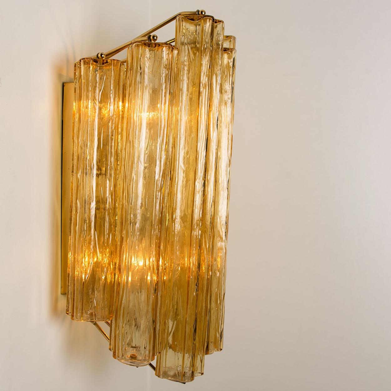 Mid-Century Modern 1 of the 3 Extra Large Wall Sconces or Wall Lights Murano Glass, Barovier & Toso