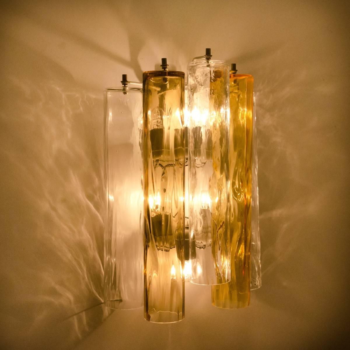 20th Century Extra Large Wall Sconces or Wall Lights Murano Glass, Barovier & Toso