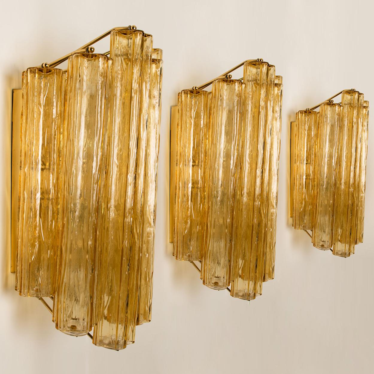Italian 1 of the 3 Extra Large Wall Sconces or Wall Lights Murano Glass, Barovier & Toso