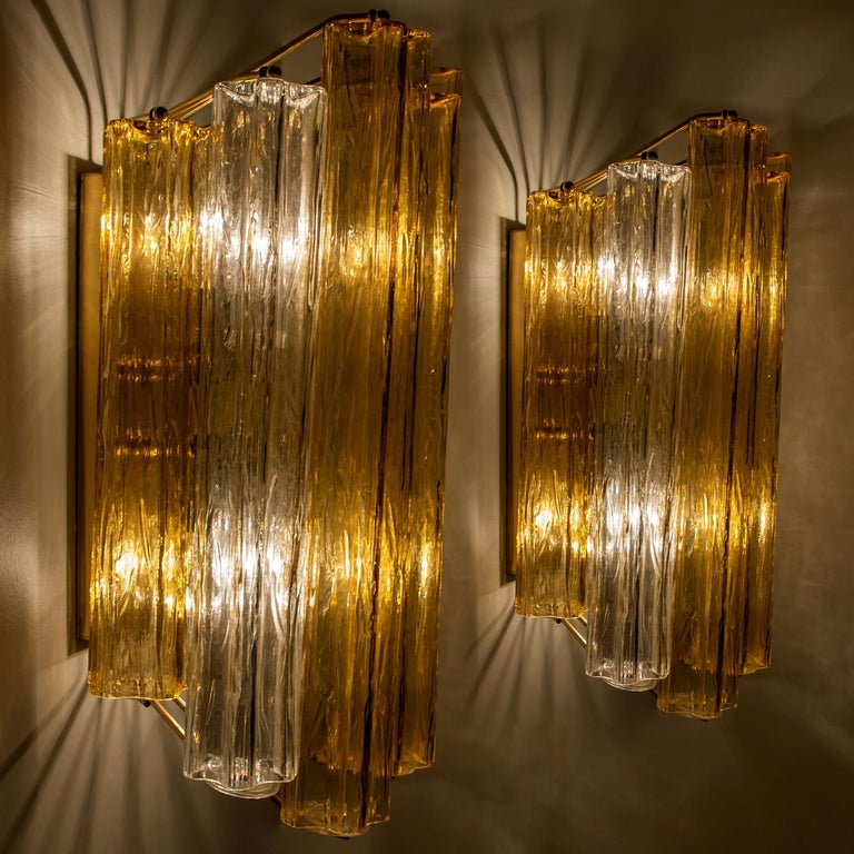 1 of the 4 Extra Large Wall Sconces or Wall Lights Murano Glass, Barovier & Toso For Sale 2