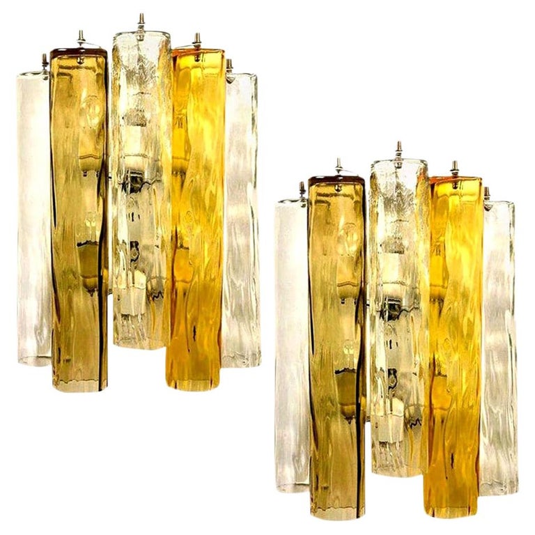Extra Large Wall Sconces or Wall Lights Murano Glass, Barovier & Toso For Sale