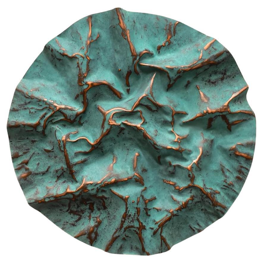 Extra Large Wave Mar de Cobre Wall Sculpture by Aura Carpio For Sale