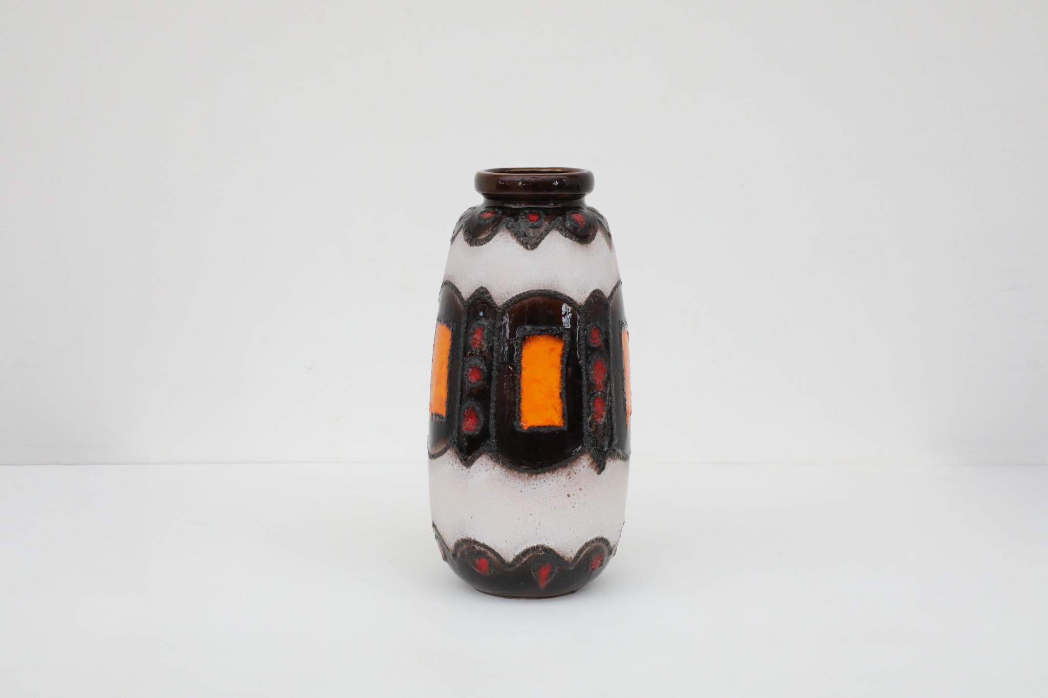 Smaltato Vaso extra large in ceramica della Germania occidentale di Scheurich, anni '70 in vendita