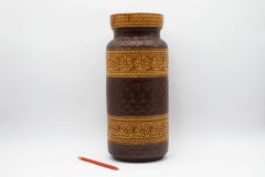 1960s West German Extra Large Floor Vase, Volcanic Glaze, Marked 660 40